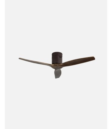 Ventilador DC Aguilon marron con 3 aspas en color roble sin luz