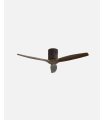 Ventilador DC Aguilon marron con 3 aspas en color roble sin luz