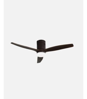 Ventilador DC Aguilon 20w marron con 3 aspas roble con luz