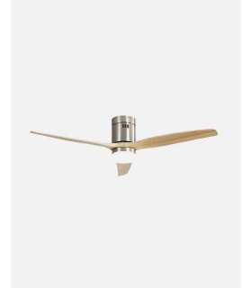 Ventilador DC Aguilon 20w níquel con 3 aspas haya con luz