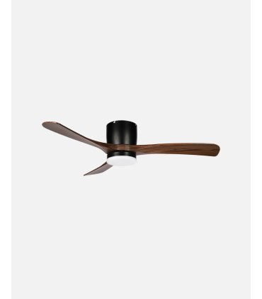 Ventilador DC Paterna 18w negro/roble