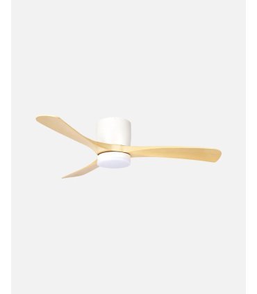 Ventilador DC Paterna 18w blanco/haya