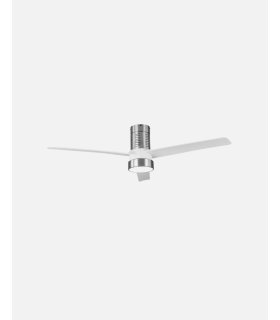 Ventilador DC Teo 24w níquel con 3 aspas blancas
