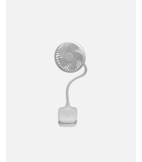 Ventilador sobremesa con pinza Sines blanco 5W USB recargable
