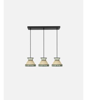 Regleta Constantinopla 3xE27 beis/verde