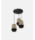 Plafón Campana 3xE27 saco/negro