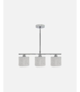 Lámpara Kenya 3xE14 gris/blanca