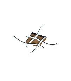 Plafón Murray 80w negro/madera