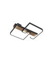 Plafón Frondella 76w  negro/madera