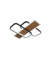 Plafón Forqueta 120w negro/madera
