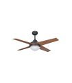 Ventilador Eolo marrón rústico 4 aspas nogal/cerezo