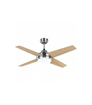 Ventilador Eolo níquel 4 aspas plata/haya