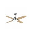 Ventilador Eolo níquel 4 aspas plata/haya