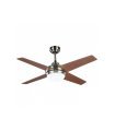 Ventilador Eolo cuero 4 aspas cerezo/nogal