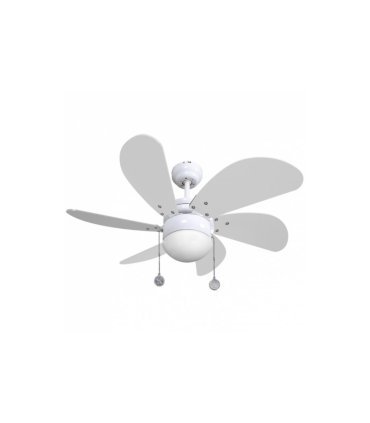 Ventilador Delfín blanco 6 aspas blancas