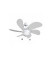 Ventilador Delfín blanco 6 aspas blancas