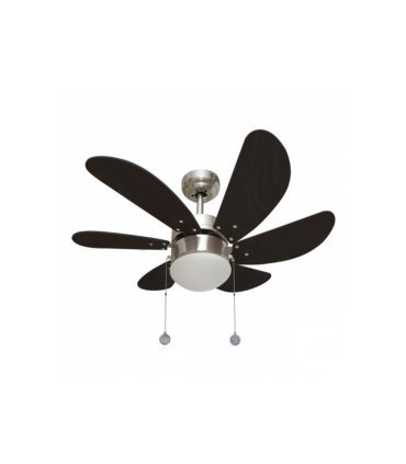 Ventilador Delfín níquel 6 aspas wengue
