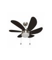Ventilador Delfín níquel 6 aspas wengue