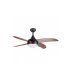 Ventilador Osiris rústico 4 aspas nogal