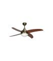 Ventilador Osiris cuero 4 aspas cerezo