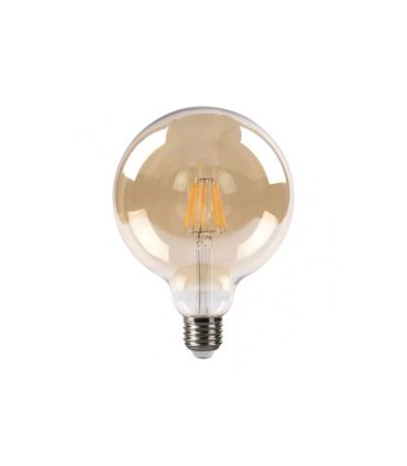 Bombilla Filamento Globo Ambar 8w 12,5 cm Regulable 700lm E27