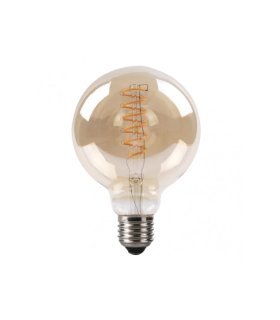 Bombilla Filamento Espiral Vertical Globo 4w 9,5 cm Ambar