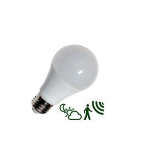 Bombilla LED 8W sensor de movimiento + sensor crepuscular