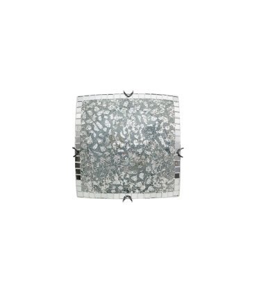 Plafon Cuadrado Tenor 2xe27 Cromo Mosaico