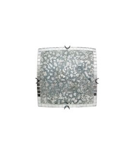 Plafón Cuadrado Tenor 3xe27 Cromo Mosaico