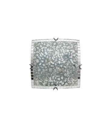 Plafón Cuadrado Tenor 3xe27 Cromo Mosaico