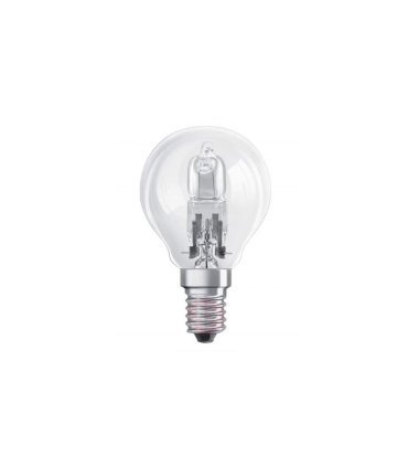 Bombilla halógena eco esférica clara E14 28w (40w)