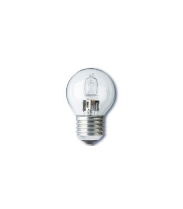 Bombilla halógena eco esférica clara E27 28w (40w)
