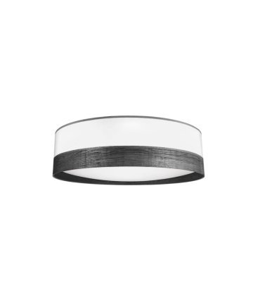 Plafón Olga 96w blanco/madera negra 60cm