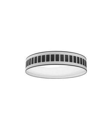 Plafón Ivanna 96w blanco-madera negra 60cm