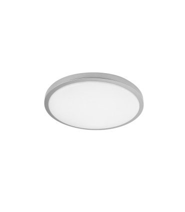 Plafón Kirat 60w blanco/plata 49 cm