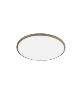 Plafón Eglon 36w blanco/cuero 39 cm