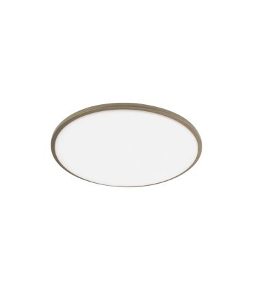 Plafón Eglon 36w blanco/cuero 39 cm