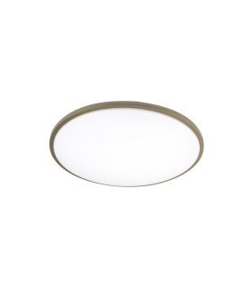 Plafón Eglon 60w blanco/cuero 49 cm