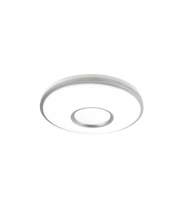 Plafón Perote 36w blanco/plata 39 cm
