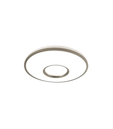 Plafón Perote 36w blanco/cuero 39 cm