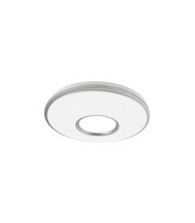 Plafón Perote 60w blanco/plata 49 cm