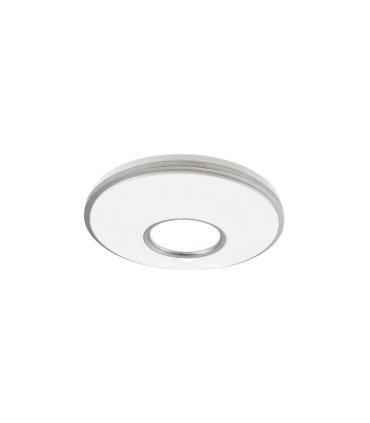 Plafón Perote 60w blanco/plata 49 cm