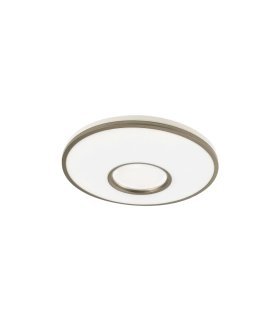 Plafón Perote 60w blanco/cuero 49 cm