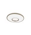 Plafon Perote 60w blanco/cuero 49 cm