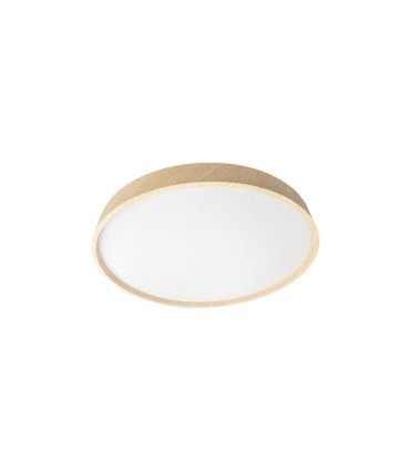 Plafón Kiara 60w blanco/haya 50 cm
