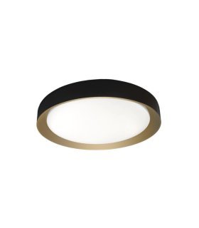 Plafón Lucy 60w negro/oro 50 cm