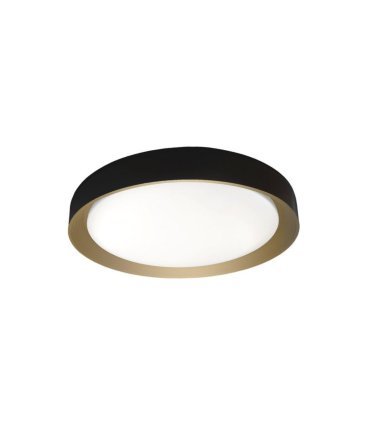 Plafón Lucy 60w negro/oro 50 cm