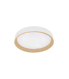 Plafón Morgan 60w blanco/haya 50 cm