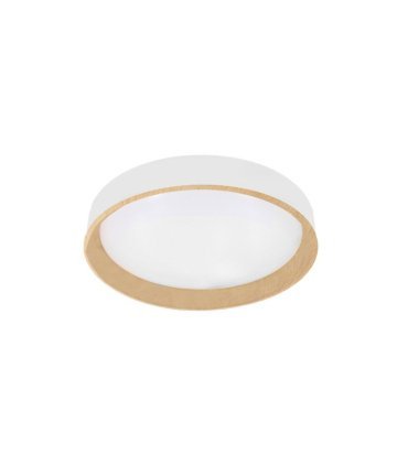 Plafón Morgan 60w blanco/haya 50 cm