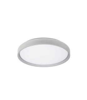 Plafón Morgan 60w blanco/plata 50 cm